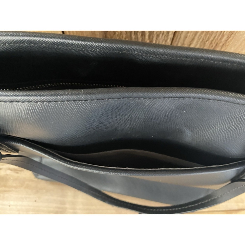 Designer Authentic Coach Purse Black Large Defects On Handle - Picture 8 of 8